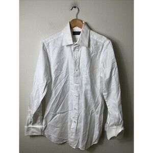 Martin Greenfield Men’s Button Down Dress Shirt Tailored White Sz 16 French Cuff